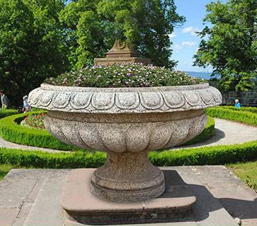 歐式石雕花盆花缽 定制石材花盆 別墅花盆石雕