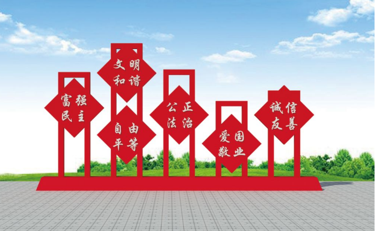 金華供應(yīng)核心價值觀標(biāo)識牌-廠家-定做廠商、定制報(bào)價、加工【永康羊鳳工貿(mào)有限公司】