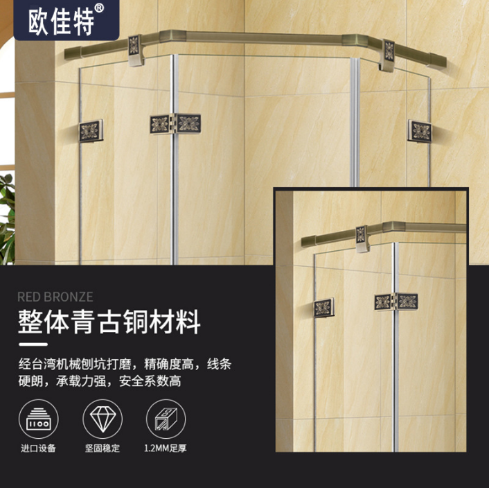 廣東仿古淋浴房廠家定制 洗澡間古銅整體衛(wèi)浴隔斷不銹鋼沐浴房定制