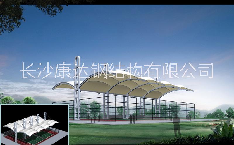 PVDF張拉膜充氣膜結(jié)構(gòu)桁架式看臺(tái)停車棚體育場(chǎng)館籃球場(chǎng)羽毛球場(chǎng)
