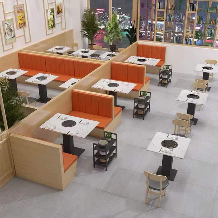 杭州餐廳卡座沙發(fā)定制-安裝-加工