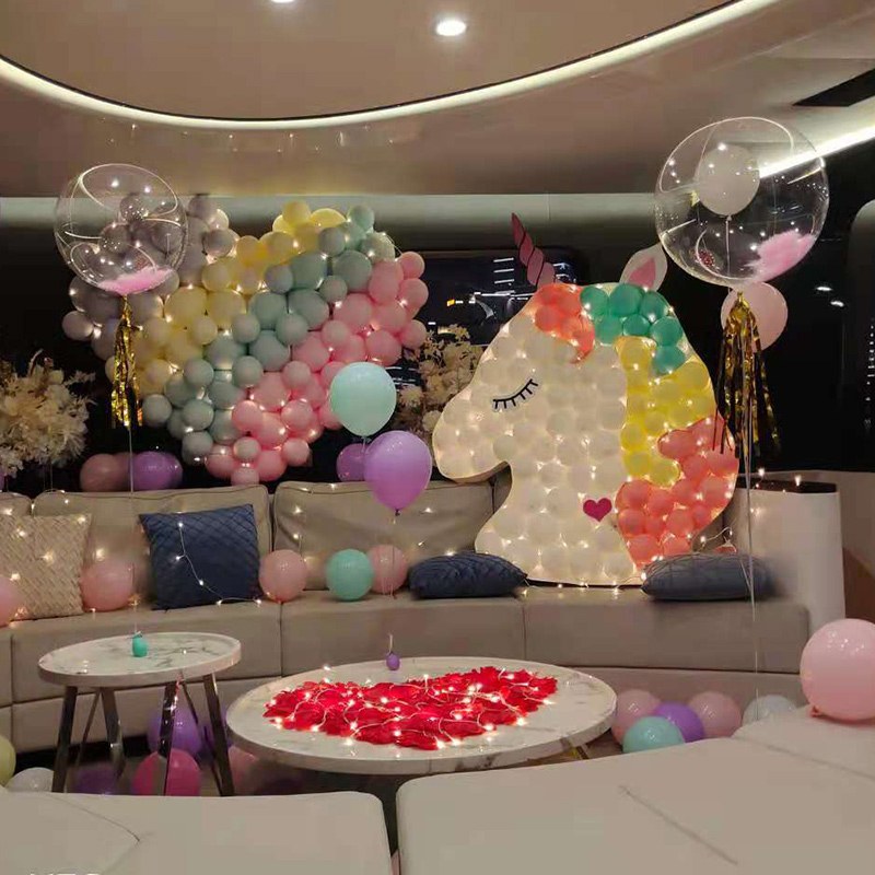 求婚禮背景墻氣球花藝裝飾簽到背景墻裝飾布置