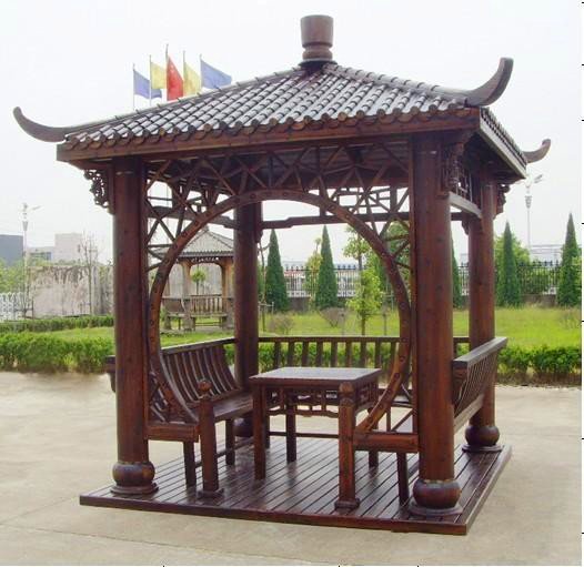 潔嵐W1280 中式寺廟木涼亭廠 新農(nóng)村蓋小青瓦古建六角亭 仿古木亭子