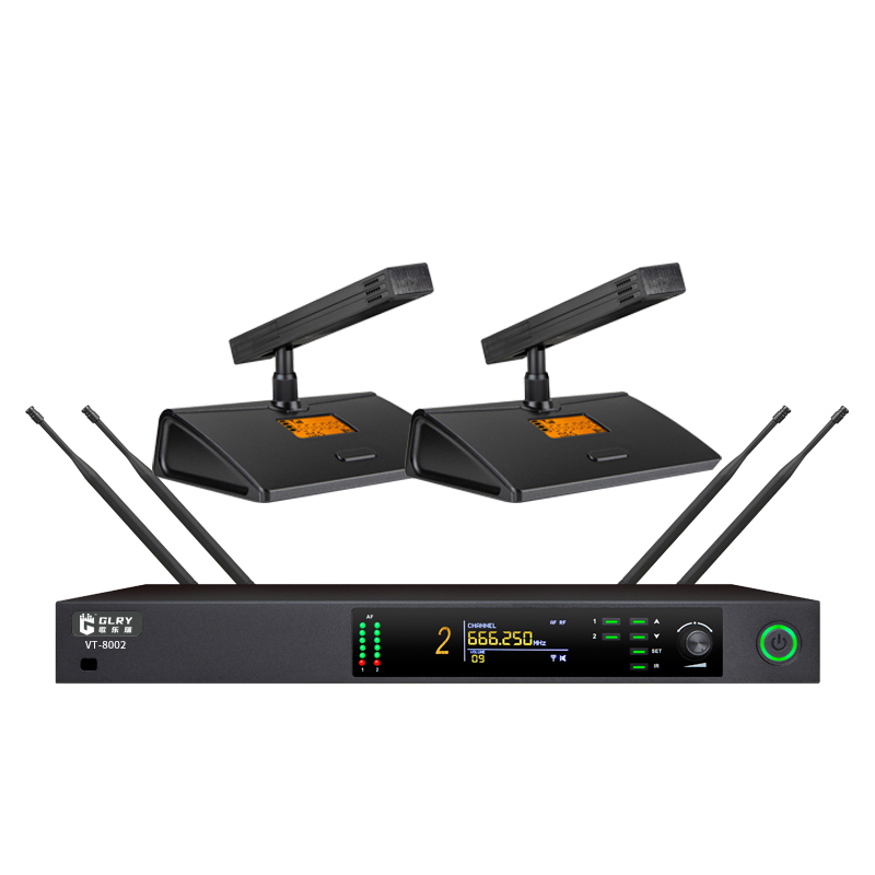 北京  歌樂(lè)瑞  真分集一拖二無(wú)線麥克風(fēng)  VT-8002