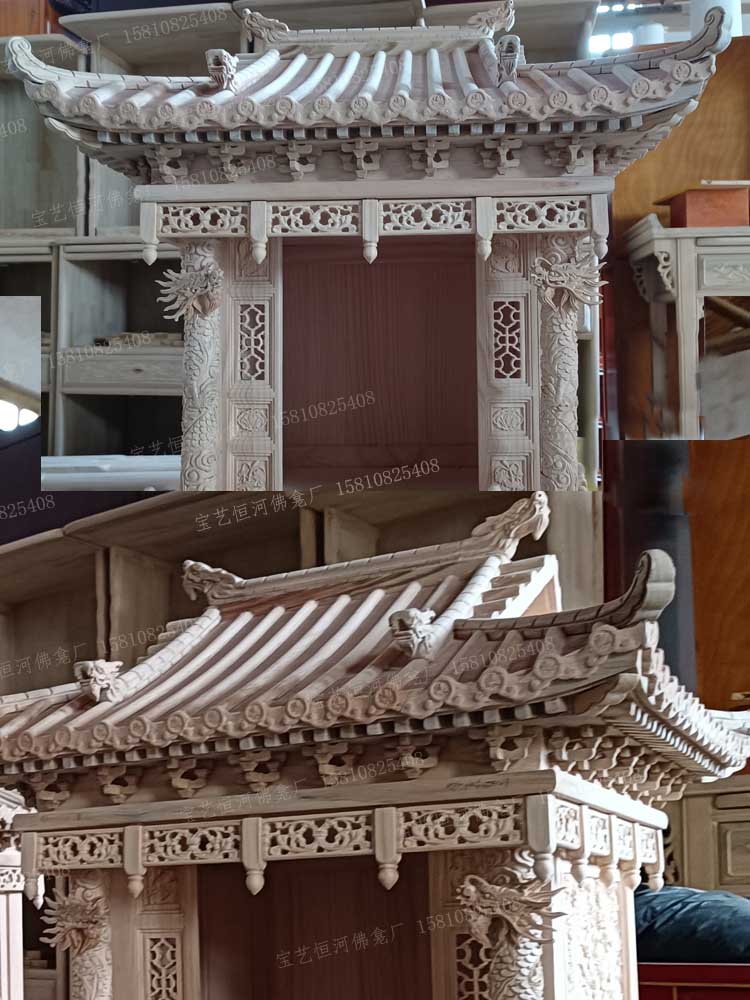 滿雕龍紋神轎 寶藝恒河佛轎神像轎攆 迎神轎 屋頂佛龕