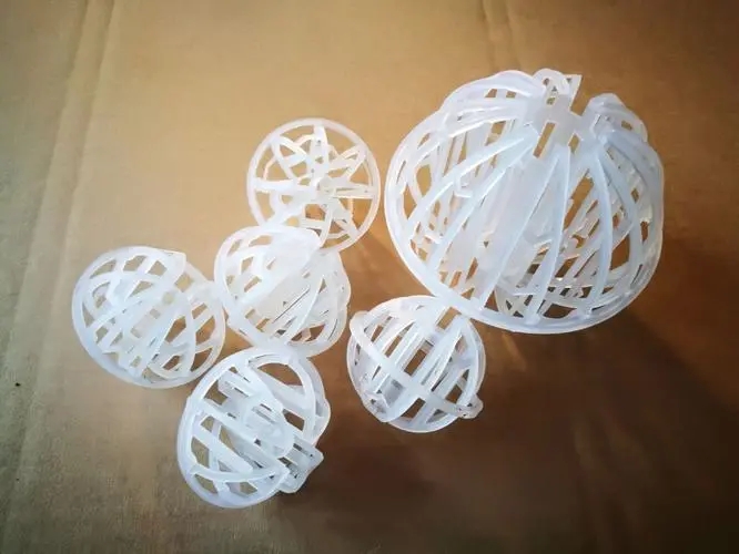 塑料環(huán)保球 哈凱登填料 空心聚丙烯沉淀池凈化污水處理配件 噴淋環(huán)保除塵填空球