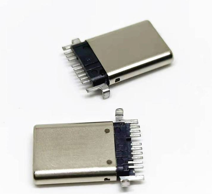 TYPE-C 9PIN沉板貼片公頭 拉伸外殼 帶插腳 沉0.95 兩腳固定DIP