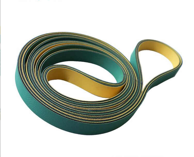 平膠帶 傳動(dòng)平帶 平膠帶 尼龍片基帶 黃綠色平皮帶