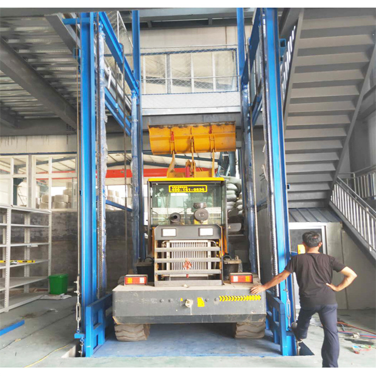 1噸臺(tái)面2米導(dǎo)軌液壓貨梯升降機(jī)-自來水廠3噸單梁懸掛行吊晟礦