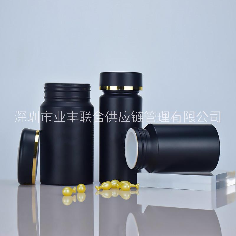 黑色磨砂瓶子包裝瓶亞克力塑料糖果小藥片瓶子 廠家