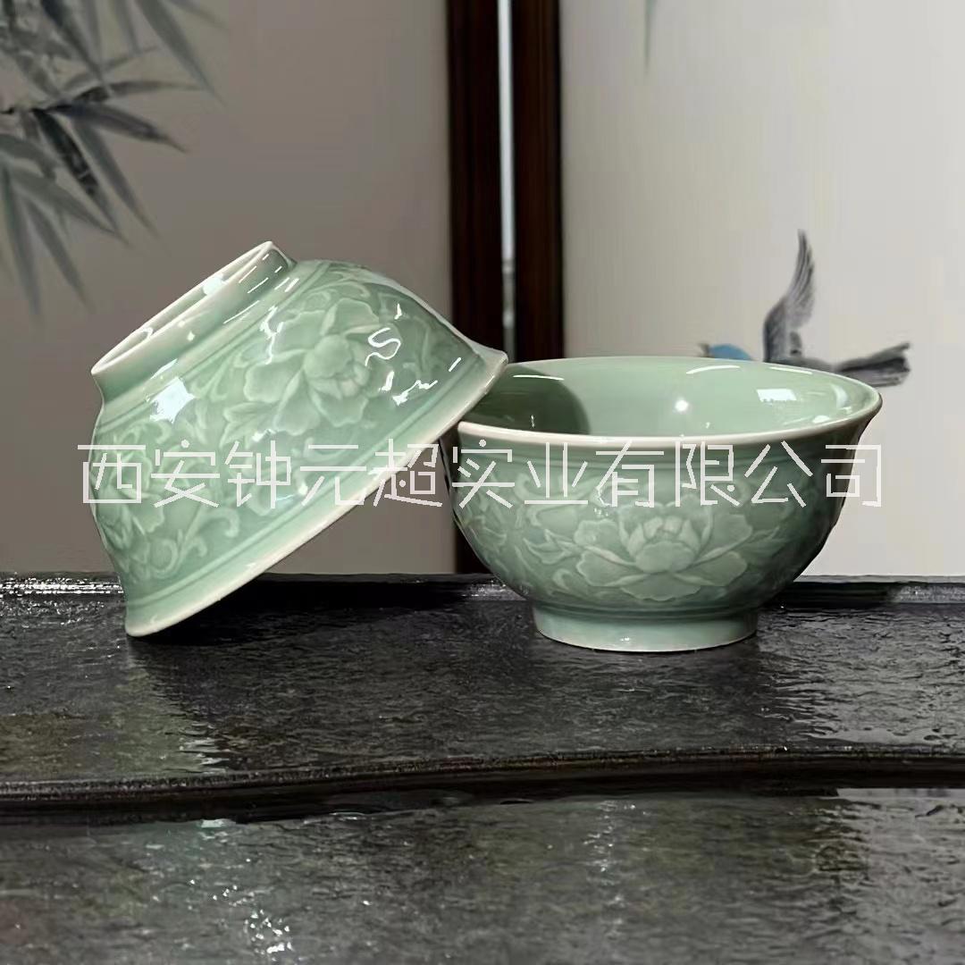 陜西特色禮品耀州窯瓷器廠家耀州窯手繪青花瓷器