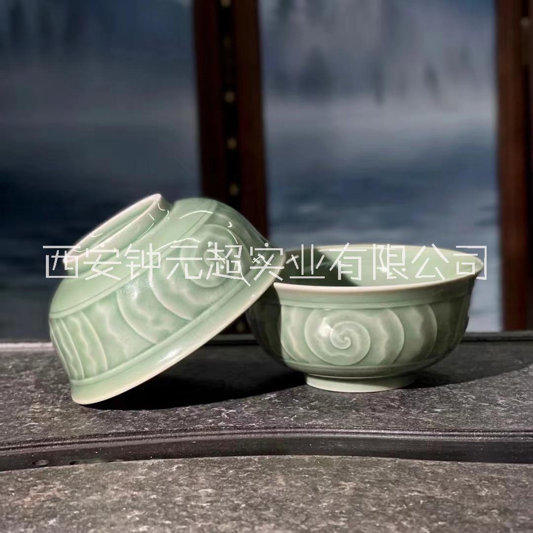 陜西特色禮品耀州窯瓷器廠家耀州窯手繪青花瓷器