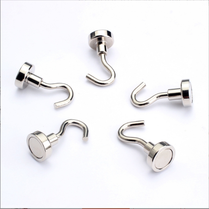 深圳磁性掛鉤定制 釹鐵硼磁鐵無痕掛鉤價(jià)格 彩色強(qiáng)磁掛鉤廠家