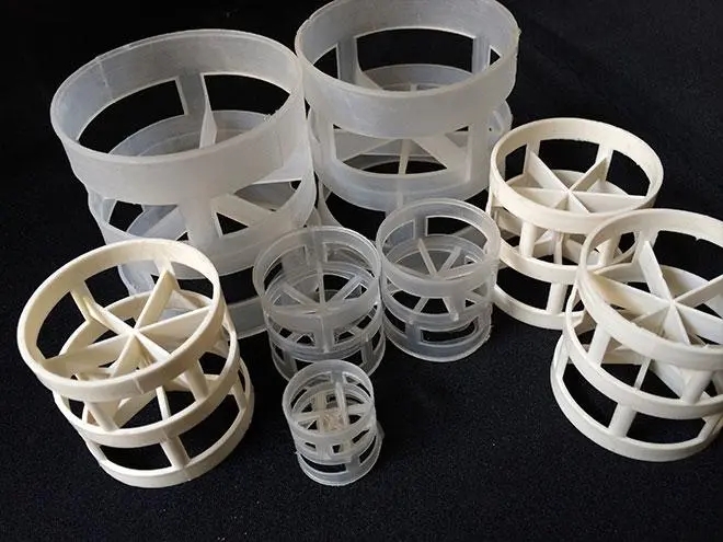 PVDF鮑爾環(huán)填料 各種廢氣塔用PP塑料鮑爾環(huán)填料