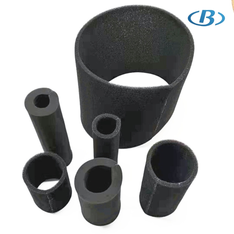 回旋轉風機鼓風機阻燃空氣濾芯過濾管黑色聚氨酯過濾棉