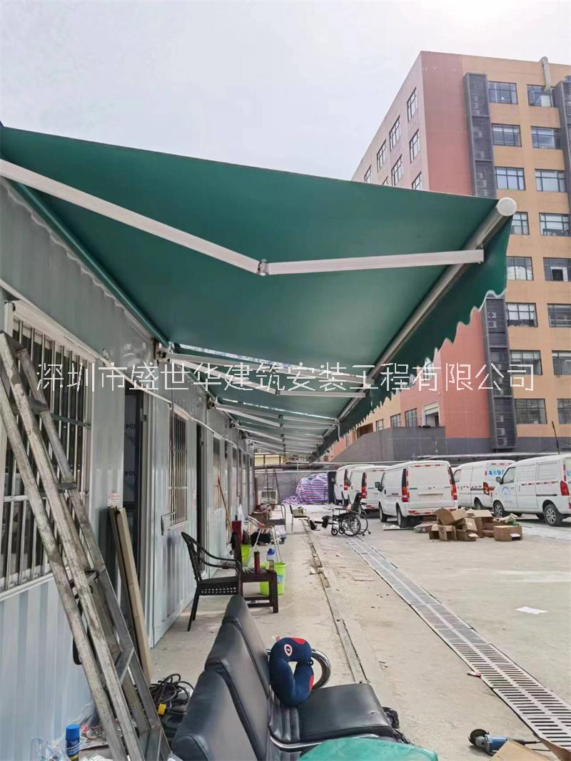 東莞伸縮雨棚 店鋪門口電動伸縮雨篷定制 戶外遮陽棚廠家