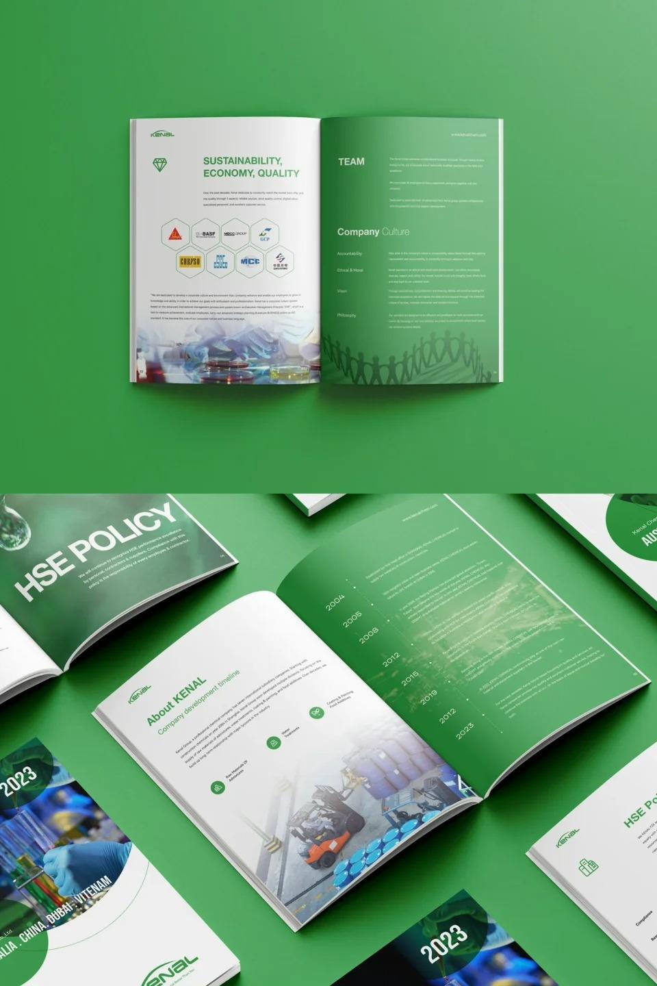 青島綠色系清新畫冊(cè)設(shè)計(jì)定制