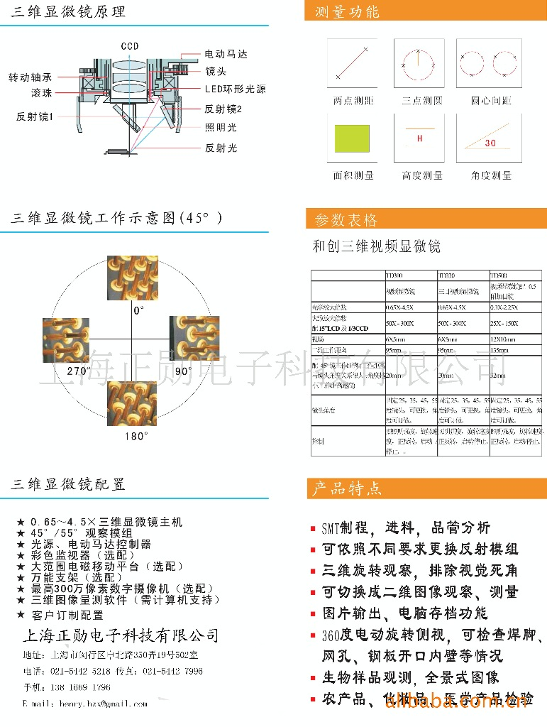供應(yīng)TT500三維視頻顯微鏡,電子顯微鏡，電子放大鏡報價單【上海正勛電子科技有限公司】